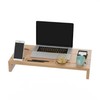 Hastings Home Hastings Home Bamboo Monitor Stand- Computer Desk Organizer and Laptop Riser in Natural Wood Finish 811251STU